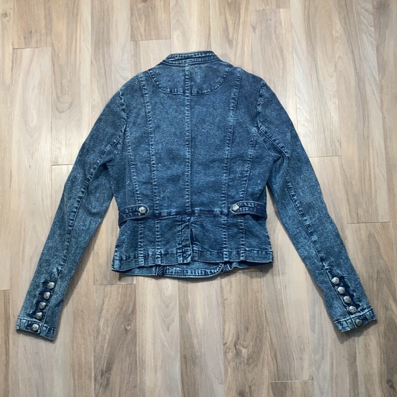 Relist 3/22❌ Forever 21 military vibe denim jean jacket size S - Picture 15 of 17